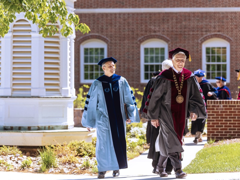 The provost and president processing in regalia