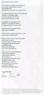 thumbnail of Laura Kasischke's broadside