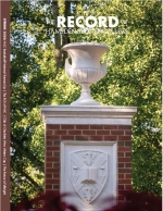 2024 Summer Record magazine cover - an amphora sitting atop the College gates