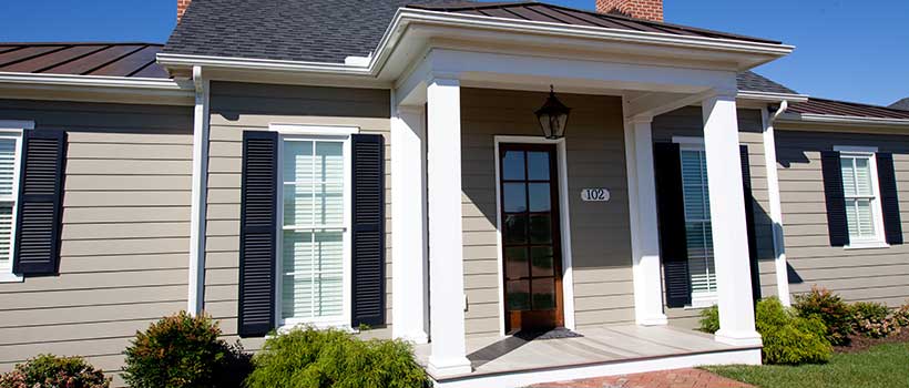 The Manor Cottages at The Manor Golf Course, front door view