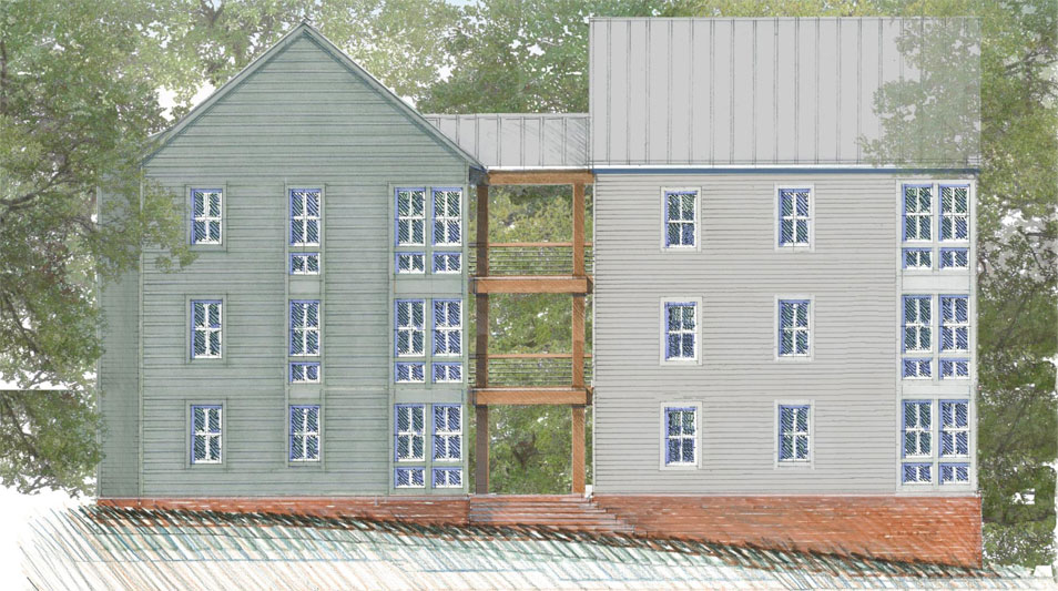Drawing of Hampden-Sydney College new residence hall