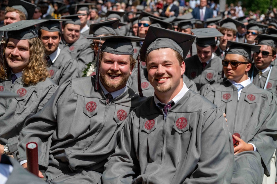 Commencement 2024 graduates in regalia 