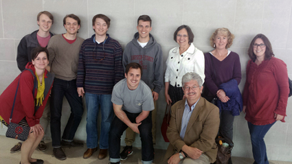 Image of Hampden-Sydney students and professors who attended a men's studies conference 