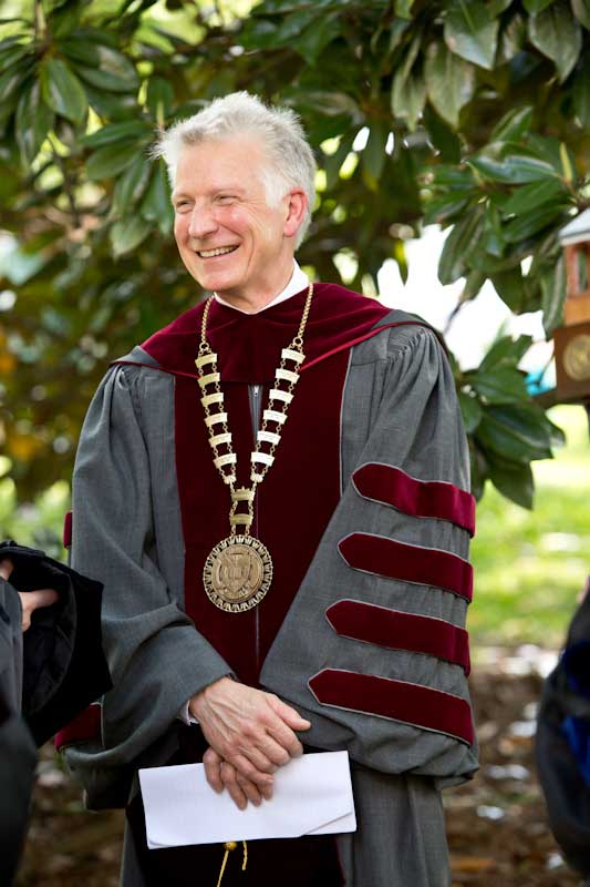 Larry Stimpert being inaugurated