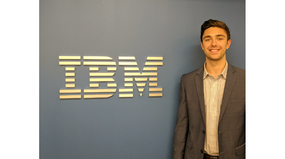 Josh Katowitz '18 at his internship at IBM.