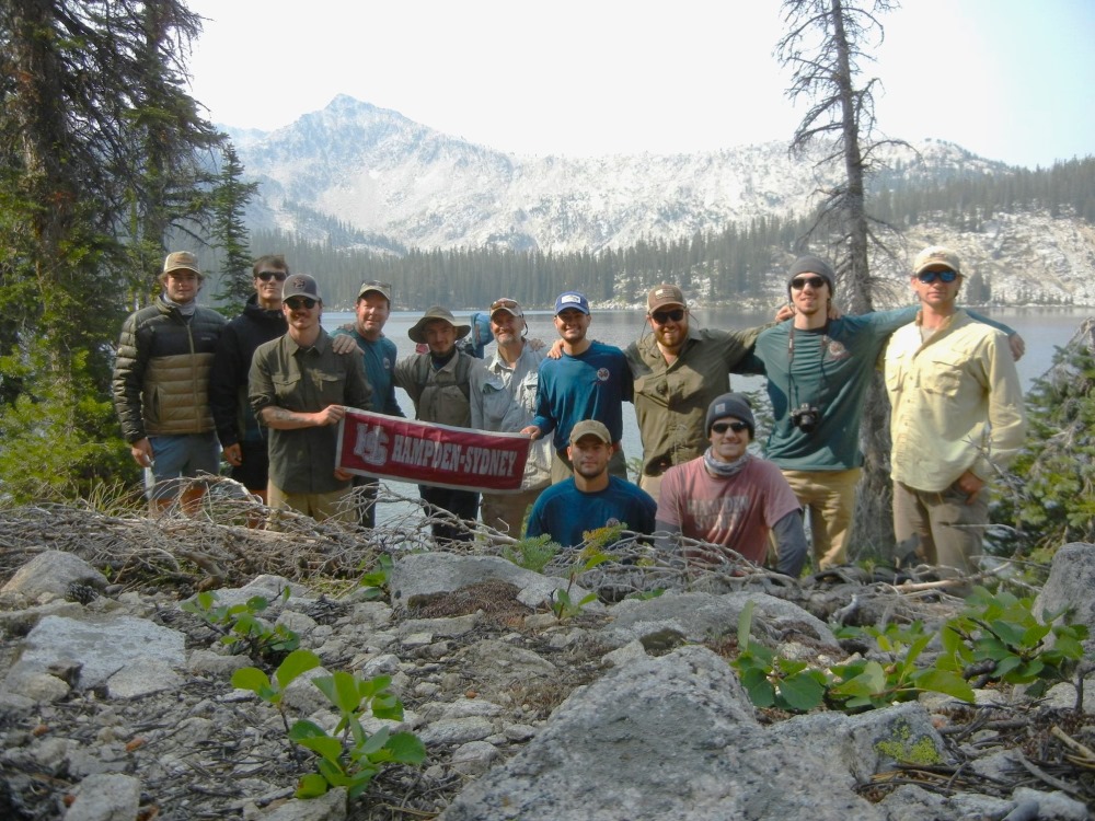 H-SC students pose for a photo in the Sawtooth Range of the Idaho wilderness