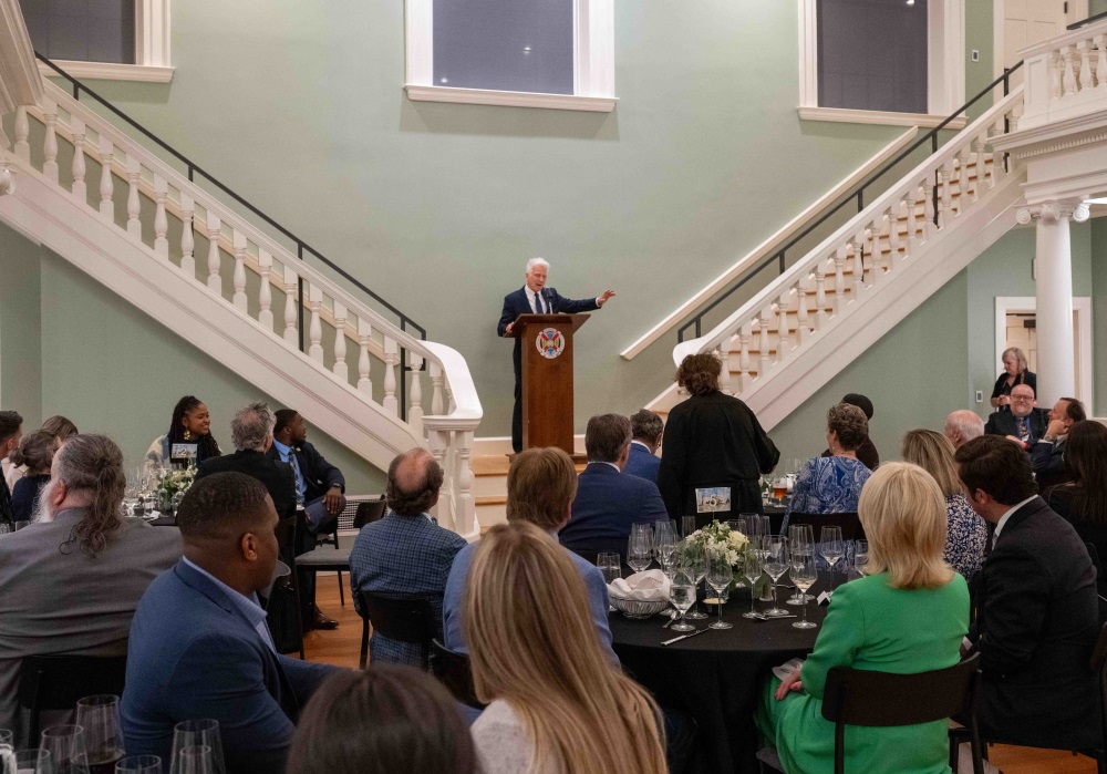 President Stimpert addresses the Board of Trustees