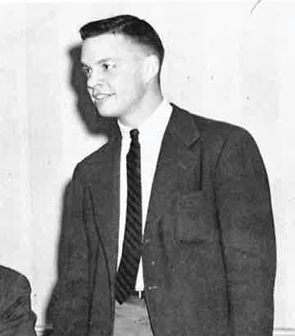 Glenn Hurt '60 historical photo as a college student