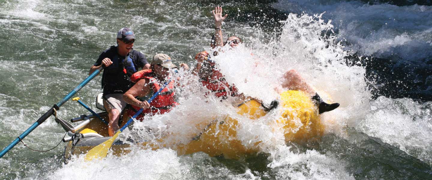 David Lawrence on whitewater river raft