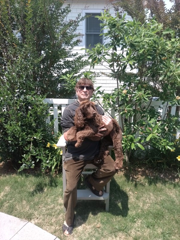 Lance Lavenstein ’71 with his dog
