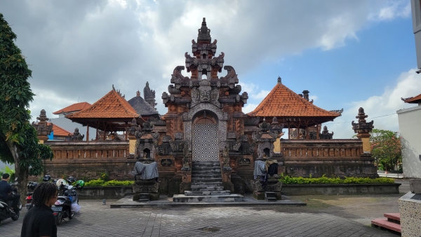 an ancient ornate Indonesian temple in Bali