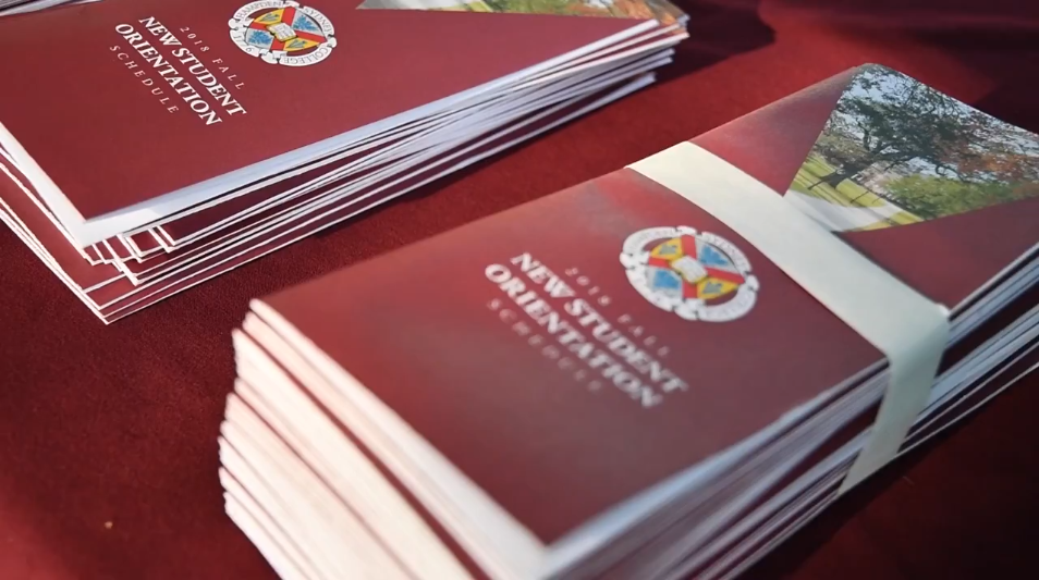 Orientation brochures video screenshot (music playing in background)