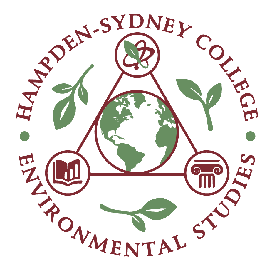 Circular lettering that reads, "Environmental Studies"