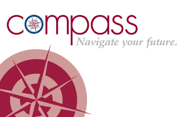 Compass logo imbedded in white background