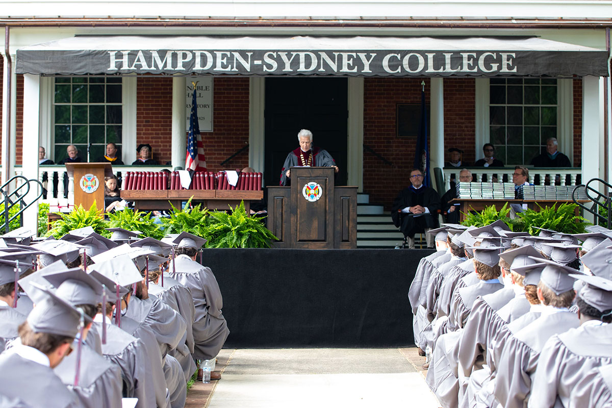 Class of 2026 gathered for the commencement ceremony on Venable Lawn