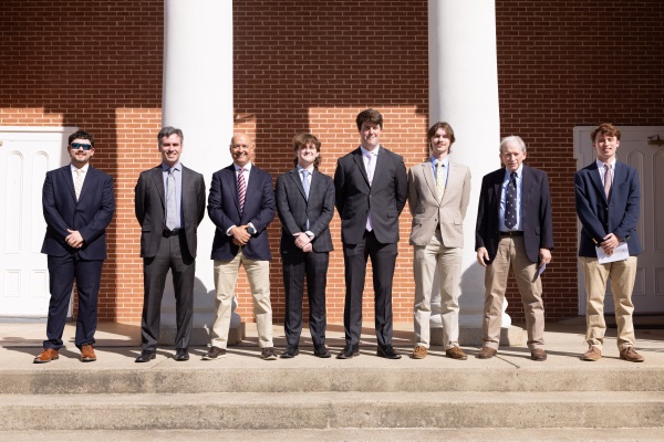 The Spring 2026 ODK initiates on the steps of College Church