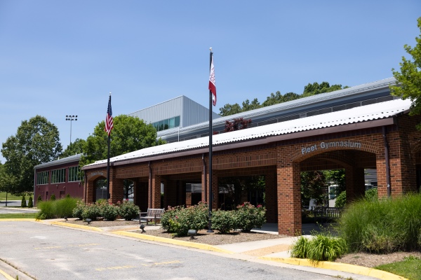 a front view of the Kirby Sports Center facility