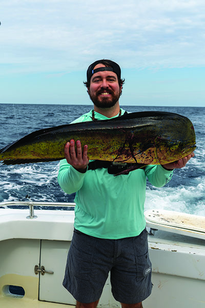 Allen Luck holding a large sea fish