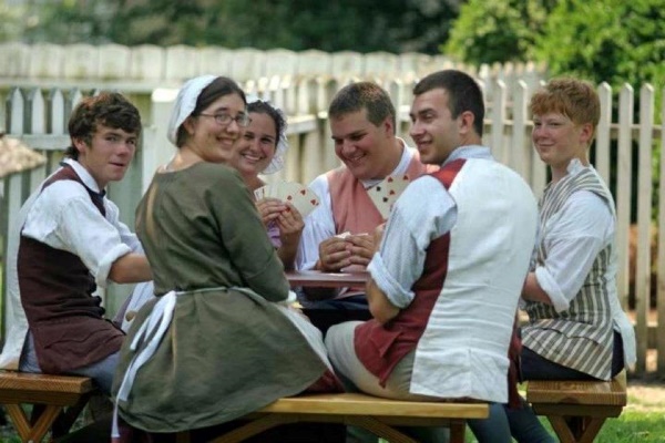 Nathan Ryalls in historical costume at Colonial Williamsburg