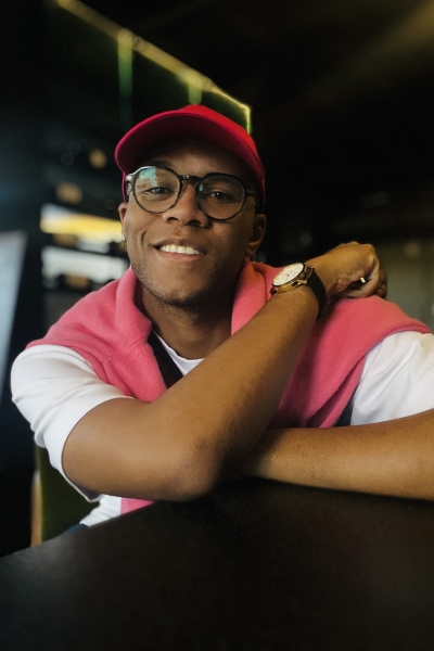 Terrance Harris '16 smiling at the camera