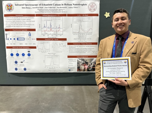 Marc Moroz presenting his lab research on a poster presentation