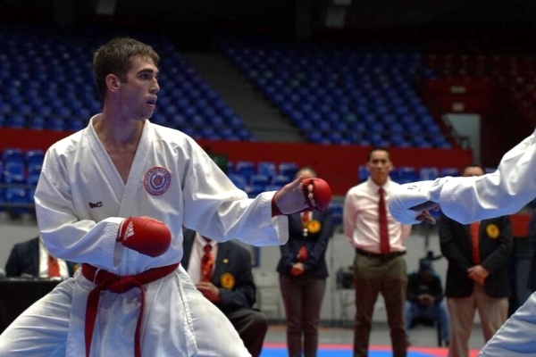 Ryan Sigsbee in a karate match