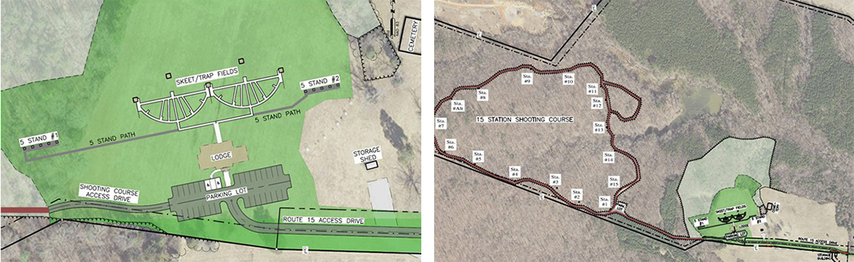 architectural plans of the shooting sports facility