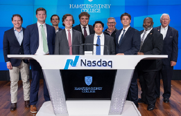 Banking & Finance group behind podium