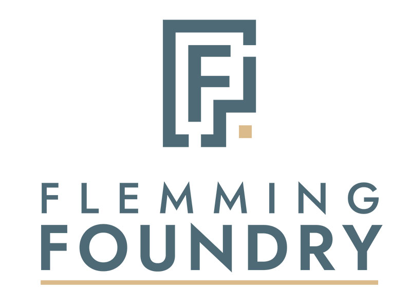 icon that reads, "Flemming Foundry" with interlocking "f"s