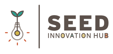 SEED Hub logo with depictions of a  lightbulb and seed