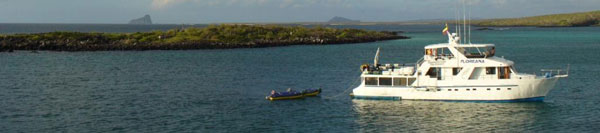 Research yacht in the Galapagos