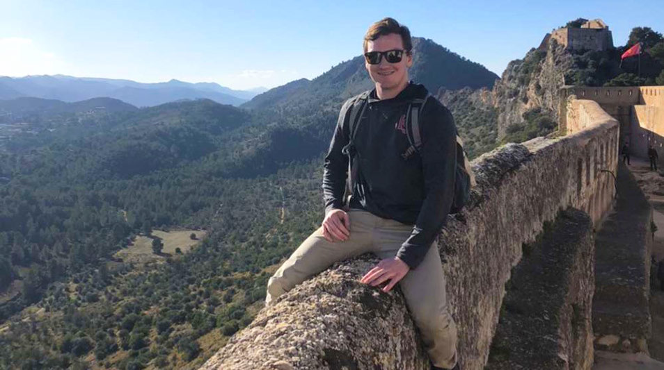 Anthony Vinson taking in the view at Xátiva in Spain