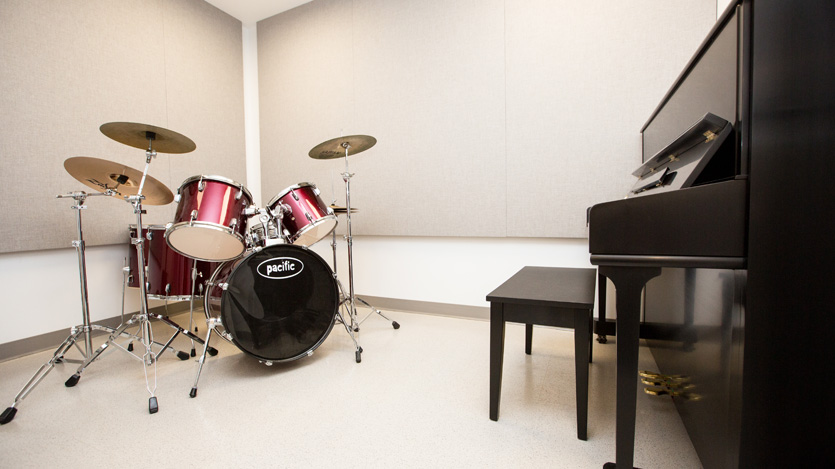 Music practice room in the The Viar-Christ Center for the Arts