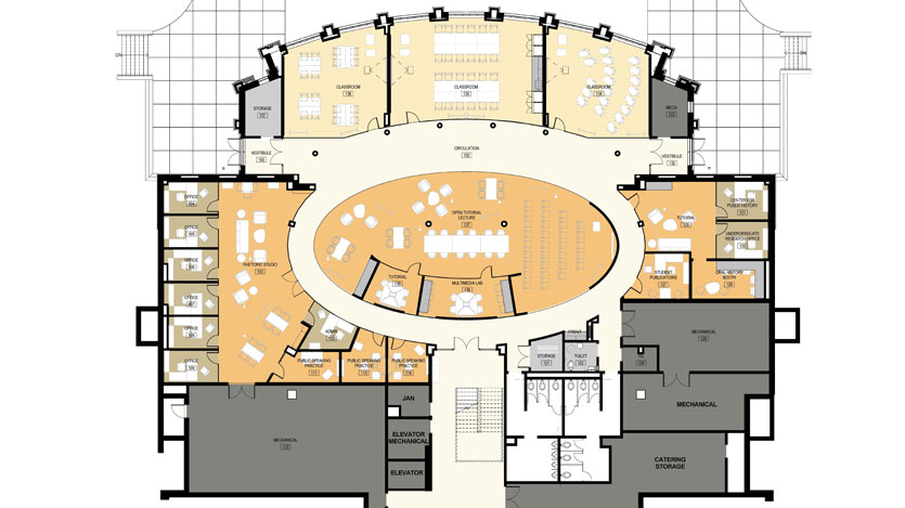 Floorplan of the Rhetoric Center for Communication