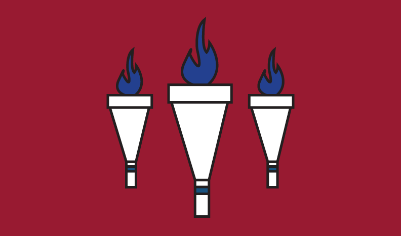 infographic of Phi Beta Kappa torches