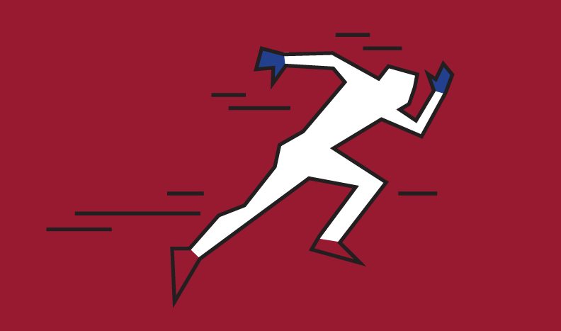 infographic of athlete running