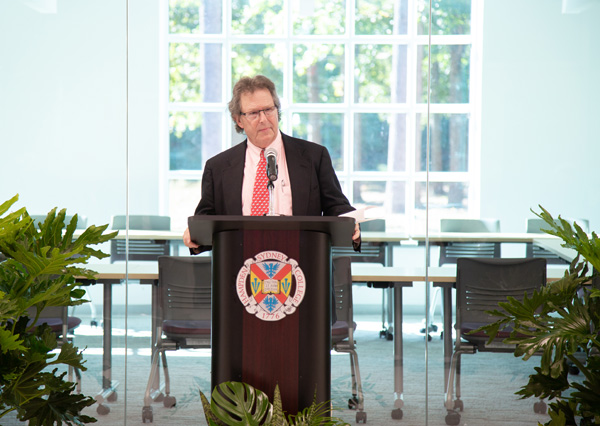 Will Pannill speaking at the dedication of the Pannill Center
