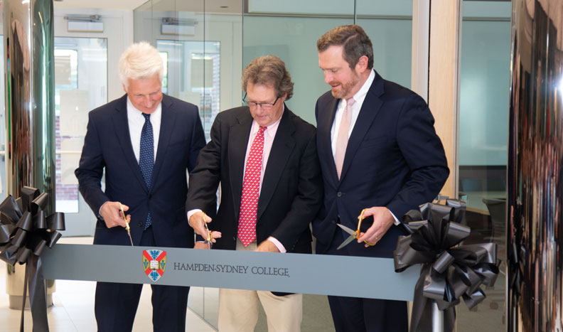 College officials cut ribbon at Pannill Center