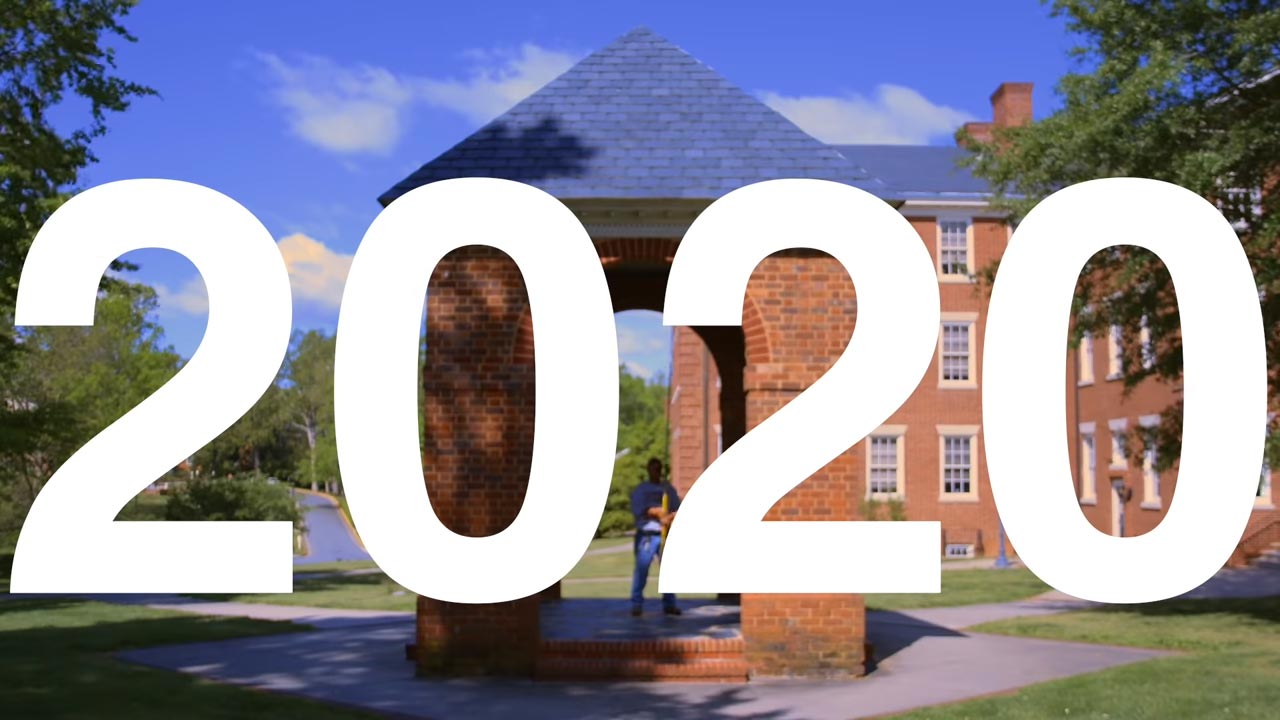 "Class of 2020" over the iconic Bell Tower background