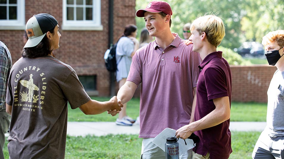 New students getting to know each other at orientation