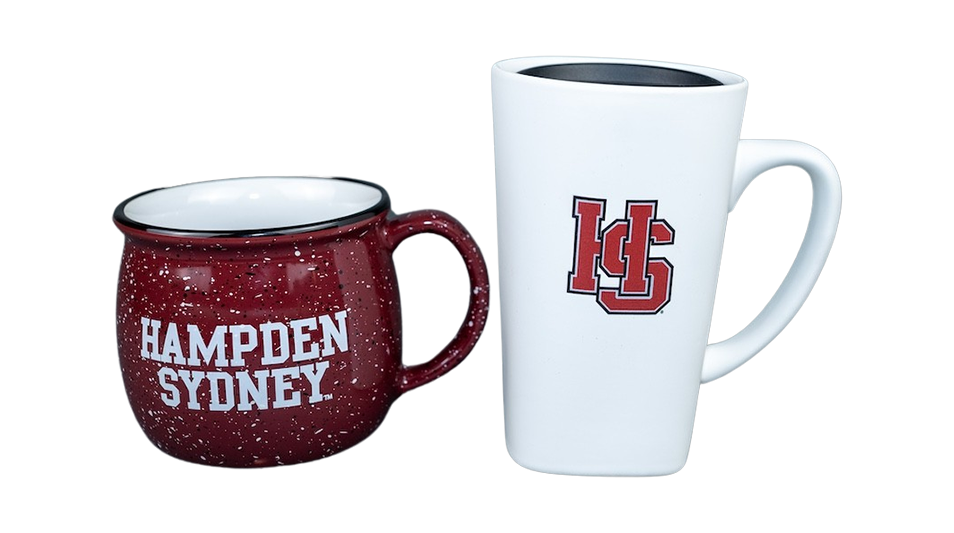 a photo of two mugs that say, "Hampden-Sydney College" 