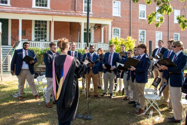 H-SC chorus singing at opening convocation ceremony