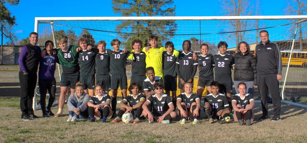 Hampden-Sydney student coaches with the Prince Edward County high school soccer team