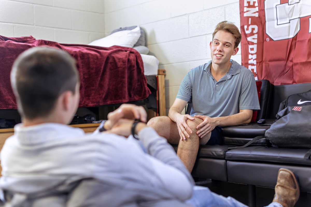 students in  a renovated Whitehouse Dorm room