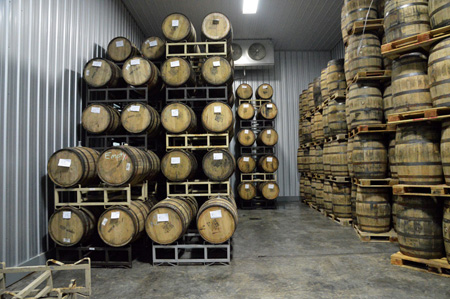 Beer Barrels at Starr Hill Brewery