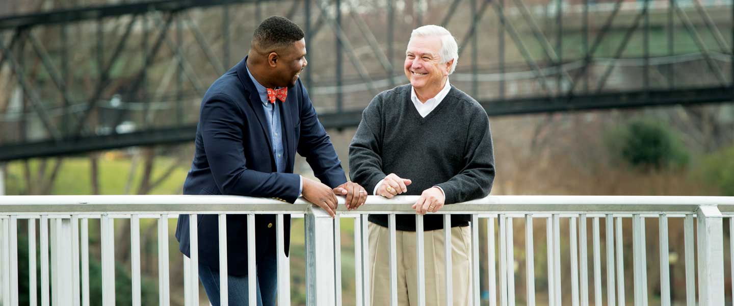  “Jay” Patrick ’03 on a bridge