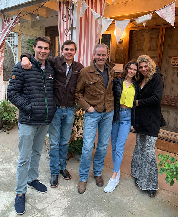 Eric Lindberg and family pose for an informal photo