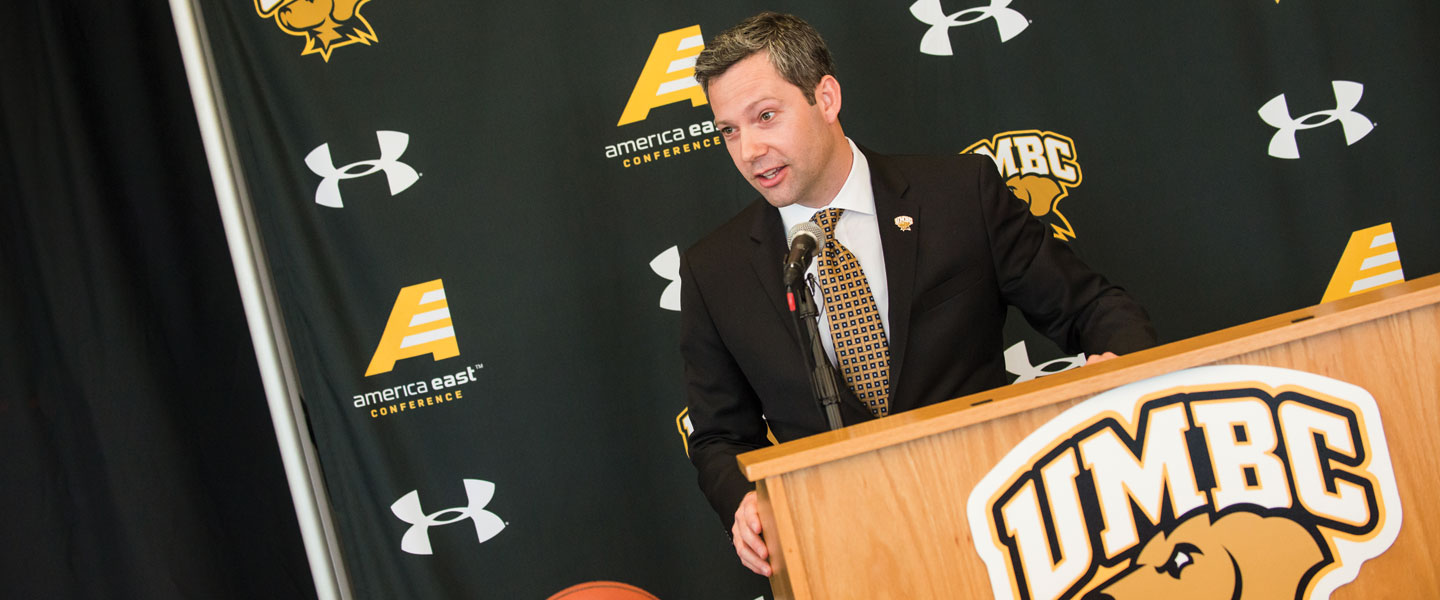 Ryan Odom '96, UMBC basketball coach