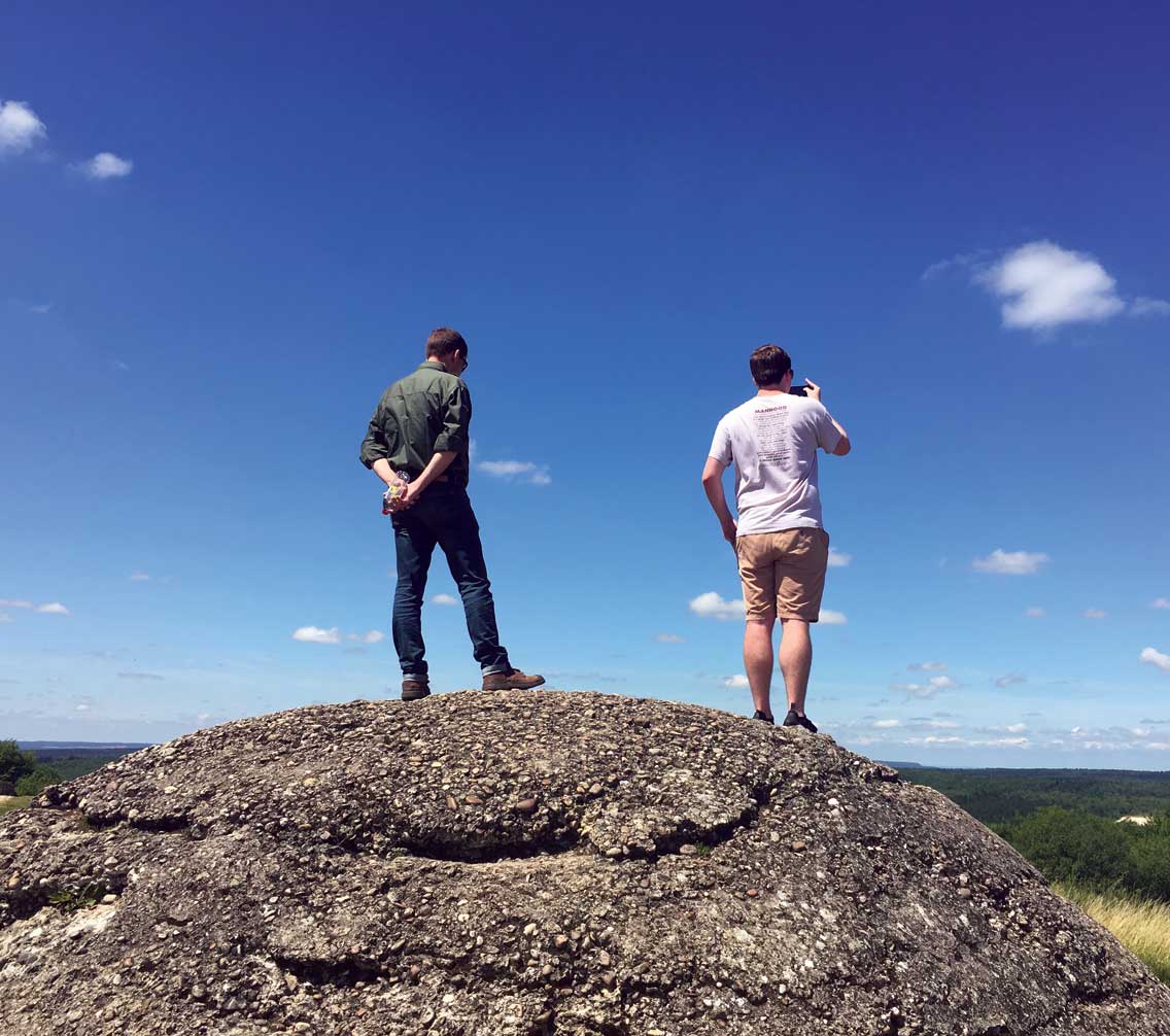 Duncan Keefe '19 looking out over the horizon during his travels