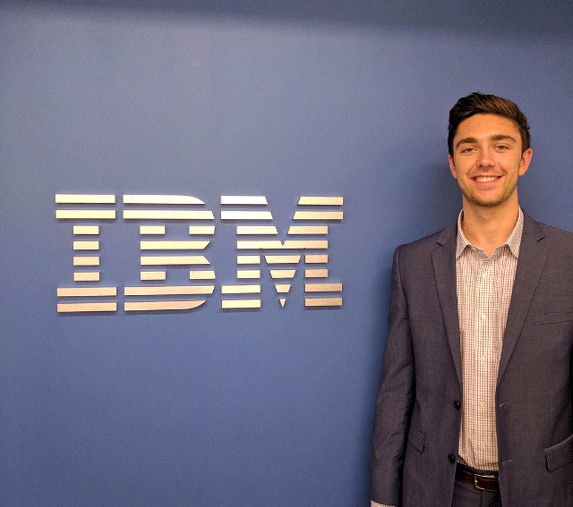 Josh Katowitz and the IBM logo